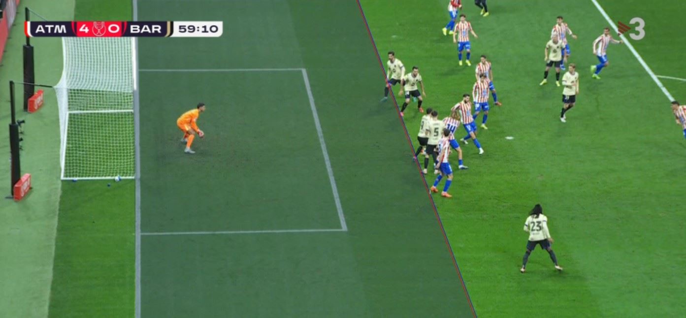 CTA发言人：库巴西对马竞进球被吹是正确的，手动画线正确